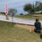 Eager boy hesitates on thrilling potato sack slide | Cute